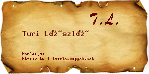 Turi László névjegykártya